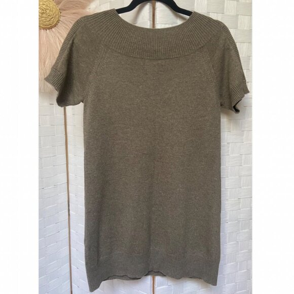 Kinross Cashmere *Mended* 100% Cashmere Short Sleeve Sweater Top Mini Dress S - Picture 4 of 6
